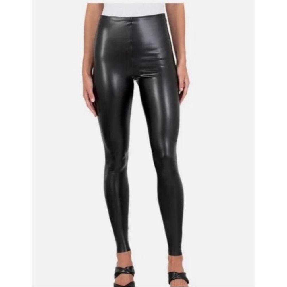 Joie • Black Faux Leather Leggings Pants Size XL